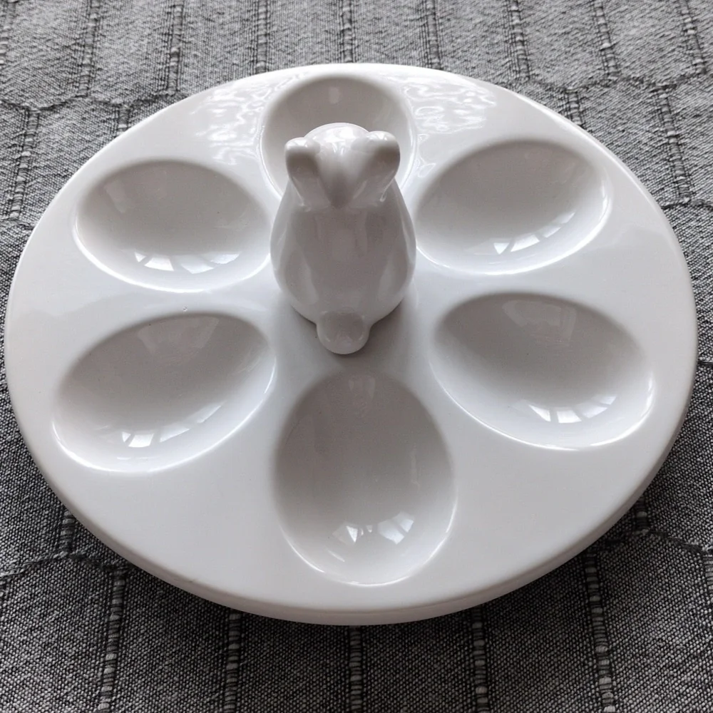 Deviled egg plate bunny serving dish Tag Brunch